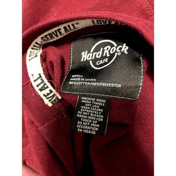 VINTAGE Hard Rock Cafe Woman's Sweatshirt Size S Biker Rocker Fitted Scoop Neck - Picture 5 of 5